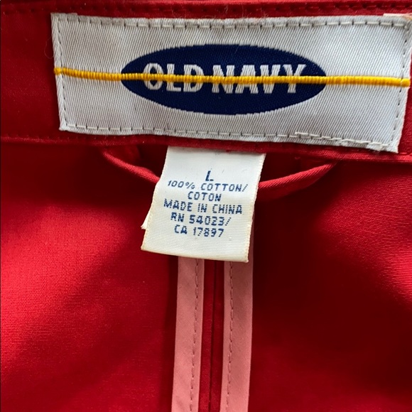 ❣️RED Hidden Button Down Old Navy Trench C… - Picture 8 of 9